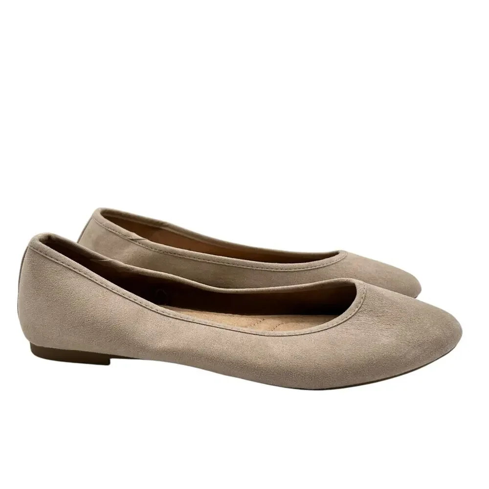 Old Navy Women's Blush Faux-Suede‎ Pointy Ballet Flats Size 10